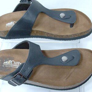 Cliffs by White Mountain Black Birch Flip Flops, Size 7
